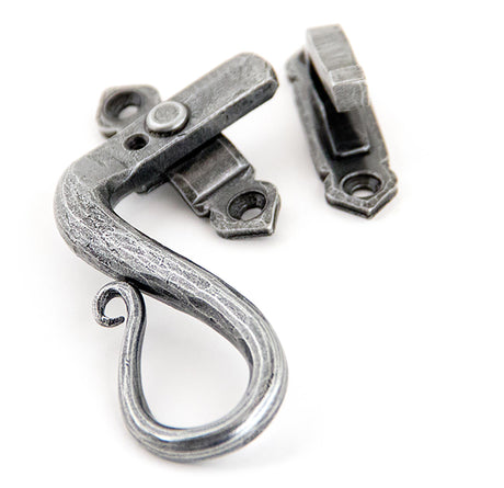 From The Anvil - Pewter Locking Shepherd's Crook Fastener - LH | Sku. 33710 | Trade Door Handles.