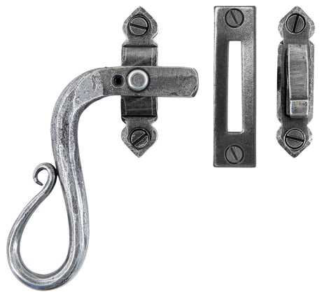 From The Anvil - Pewter Locking Shepherd's Crook Fastener - LH | Sku. 33710 | Trade Door Handles.