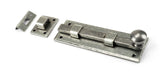 From The Anvil - Pewter 6" Straight Knob Bolt | Sku. 33723 | Trade Door Handles.