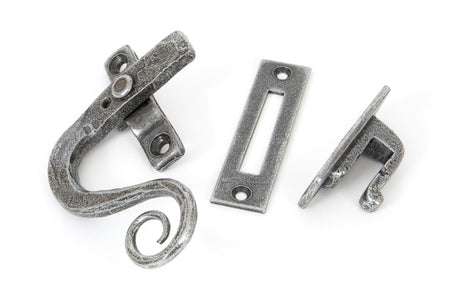 From The Anvil - Pewter Locking Monkeytail Fastener - LH | Sku. 33725 | Trade Door Handles.