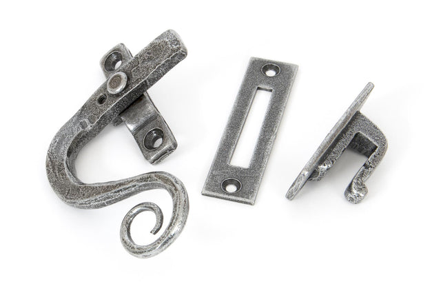 From The Anvil - Pewter Locking Monkeytail Fastener - LH | Sku. 33725 | Trade Door Handles.