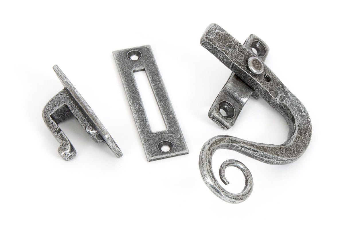 From The Anvil - Pewter Locking Monkeytail Fastener - RH | Sku. 33726 | Trade Door Handles.