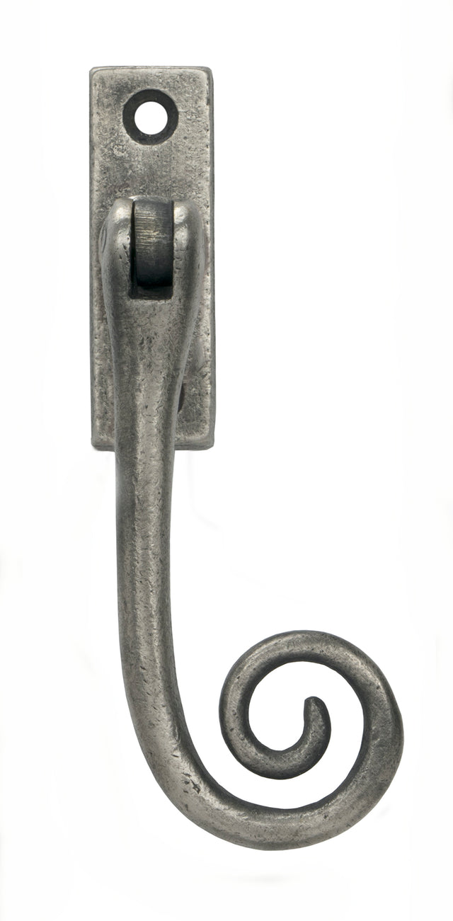 From The Anvil - Antique Pewter Slim Monkeytail Espag - RH | Sku. 33728 | Trade Door Handles.