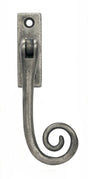 From The Anvil - Antique Pewter Slim Monkeytail Espag - RH | Sku. 33728 | Trade Door Handles.
