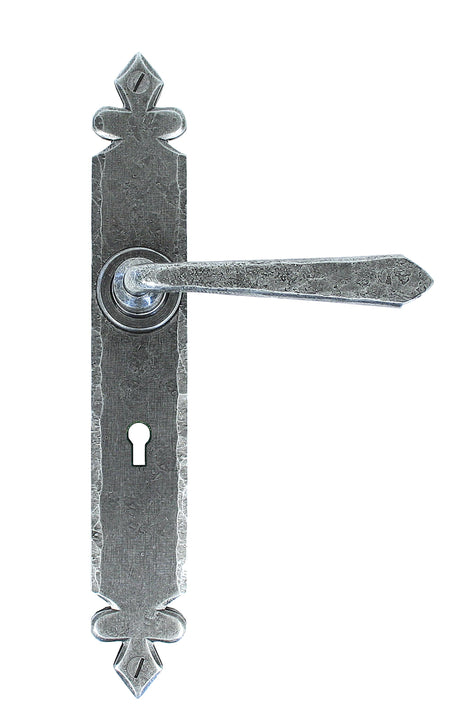 From The Anvil - Pewter Cromwell Lever Lock Set | Sku. 33730 | Trade Door Handles.