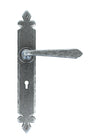 From The Anvil - Pewter Cromwell Lever Lock Set | Sku. 33730 | Trade Door Handles.