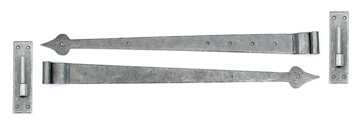 From The Anvil - Pewter 35" Hook & Band Hinge - Cranked (pair) | Sku. 33741 | Trade Door Handles.