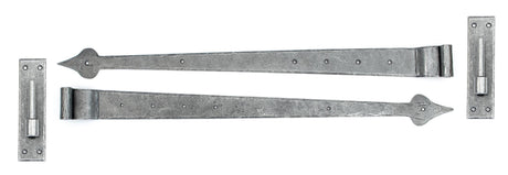 From The Anvil - Pewter 35" Hook & Band Hinge - Cranked (pair) | Sku. 33741 | Trade Door Handles.