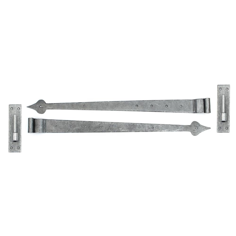 From The Anvil - Pewter 35" Hook & Band Hinge - Cranked (pair) | Sku. 33741 | Trade Door Handles.