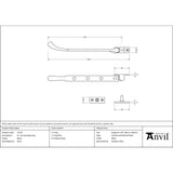 From The Anvil - Black 8" Cast Peardrop Stay | Sku. 33743 | Trade Door Handles.
