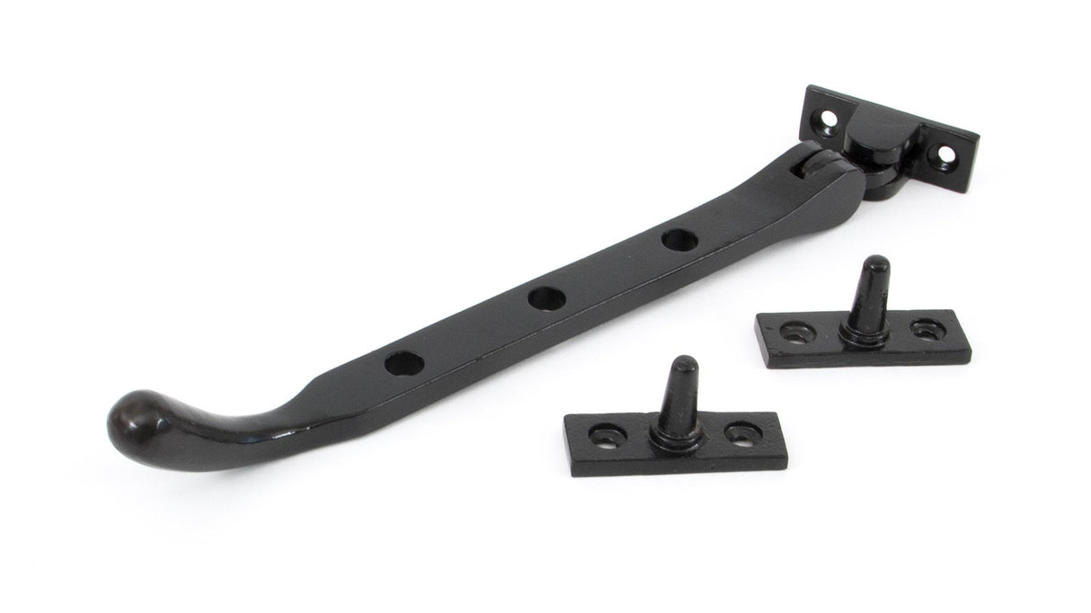 From The Anvil - Black 8" Cast Peardrop Stay | Sku. 33743 | Trade Door Handles.