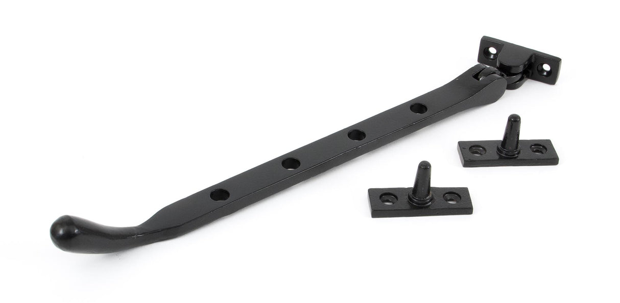 From The Anvil - Black 10" Cast Peardrop Stay | Sku. 33744 | Trade Door Handles.