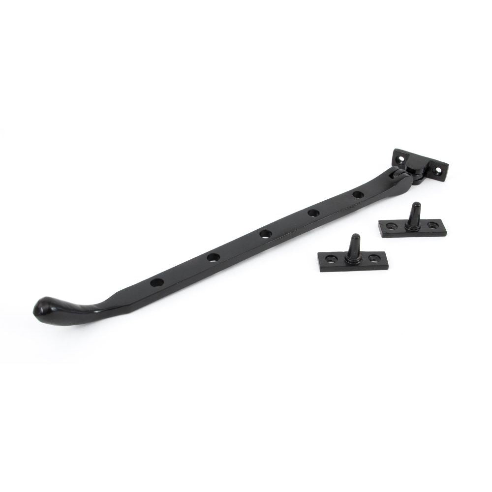 From The Anvil - Black 12" Cast Peardrop Stay | Sku. 33745 | Trade Door Handles.