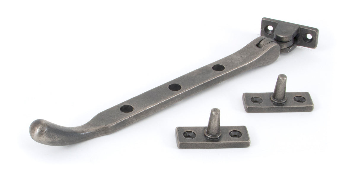 From The Anvil - Antique Pewter 8" Peardrop Stay | Sku. 33746 | Trade Door Handles.