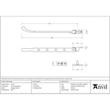 From The Anvil - Antique Pewter 10" Peardrop Stay | Sku. 33747 | Trade Door Handles.