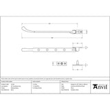 From The Anvil - Polished Brass 10" Peardrop Stay | Sku. 33750 | Trade Door Handles.