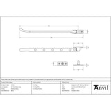 From The Anvil - Polished Brass 12" Peardrop Stay | Sku. 33751 | Trade Door Handles.