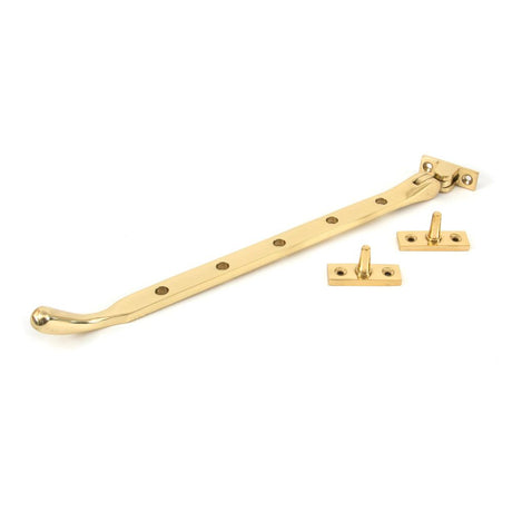 From The Anvil - Polished Brass 12" Peardrop Stay | Sku. 33751 | Trade Door Handles.