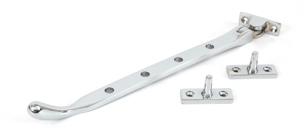 From The Anvil - Polished Chrome 10" Peardrop Stay | Sku. 33753 | Trade Door Handles.