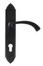 From The Anvil - Black Gothic Curved Lever Espag. Lock Set | Sku. 33764 | Trade Door Handles.