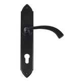 From The Anvil - Black Gothic Curved Lever Espag. Lock Set | Sku. 33764 | Trade Door Handles.