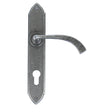 From The Anvil - Pewter Gothic Curved Lever Espag. Lock Set | Sku. 33765 | Trade Door Handles.