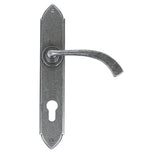 From The Anvil - Pewter Gothic Curved Lever Espag. Lock Set | Sku. 33765 | Trade Door Handles.