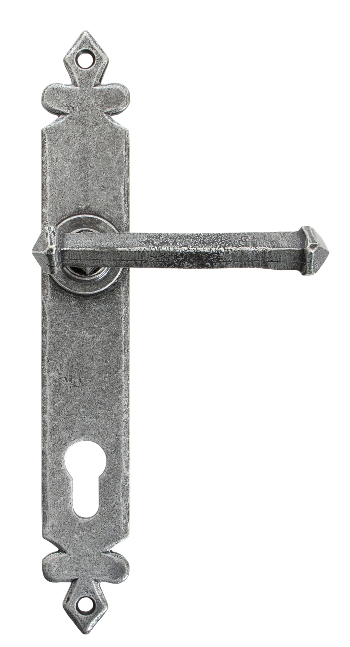 From The Anvil - Pewter Tudor Lever Espag. Lock Set | Sku. 33766 | Trade Door Handles.