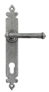 From The Anvil - Pewter Tudor Lever Espag. Lock Set | Sku. 33766 | Trade Door Handles.