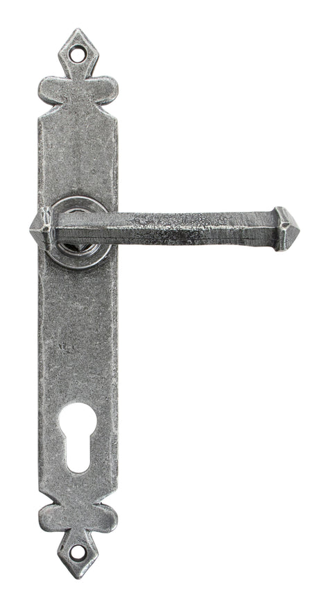 From The Anvil - Pewter Tudor Lever Espag. Lock Set | Sku. 33766 | Trade Door Handles.