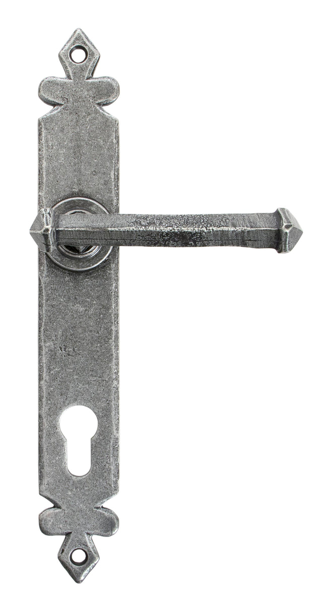 From The Anvil - Pewter Tudor Lever Espag. Lock Set | Sku. 33766 | Trade Door Handles.