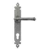 From The Anvil - Pewter Tudor Lever Espag. Lock Set | Sku. 33766 | Trade Door Handles.