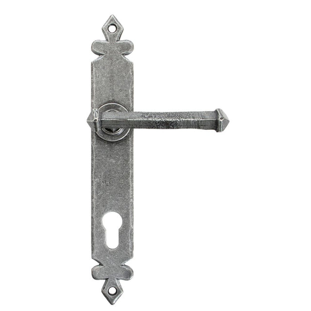 From The Anvil - Pewter Tudor Lever Espag. Lock Set | Sku. 33766 | Trade Door Handles.