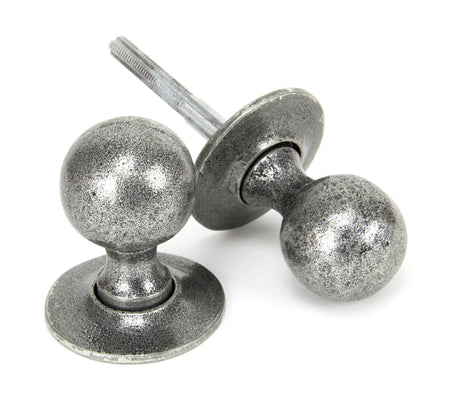 From The Anvil - Pewter Round Mortice/Rim Knob Set | Sku. 33778 | Trade Door Handles.