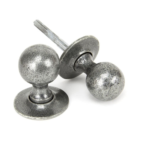 From The Anvil - Pewter Round Mortice/Rim Knob Set | Sku. 33778 | Trade Door Handles.