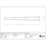 From The Anvil - Pewter 18" Penny End Hinge Front (pair) | Sku. 33786 | Trade Door Handles.