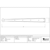 From The Anvil - Pewter 24" Penny End Hinge Front (pair) | Sku. 33787 | Trade Door Handles.