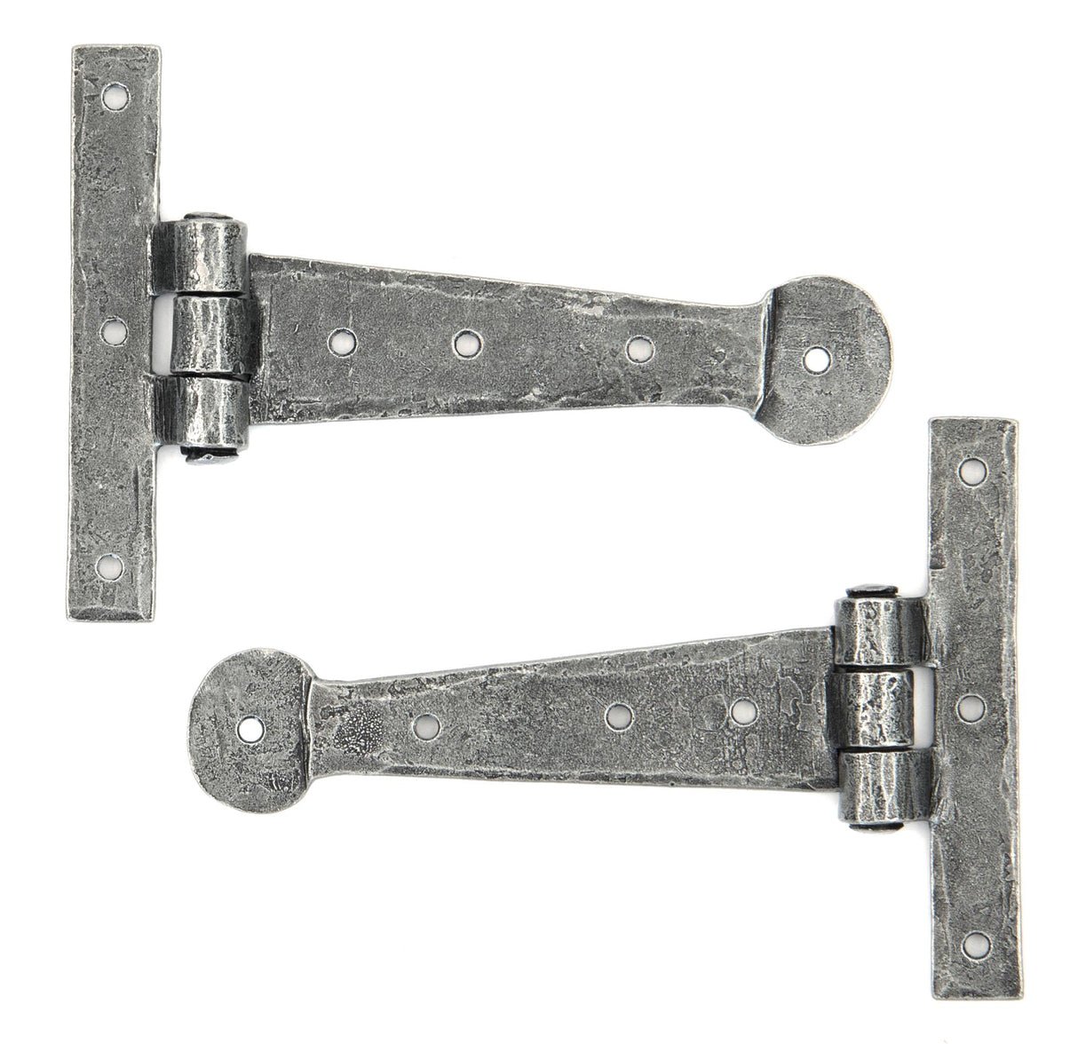 From The Anvil - Pewter 6" Penny End T Hinge (pair) | Sku. 33788 | Trade Door Handles.