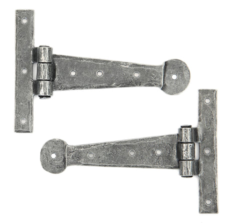 From The Anvil - Pewter 6" Penny End T Hinge (pair) | Sku. 33788 | Trade Door Handles.