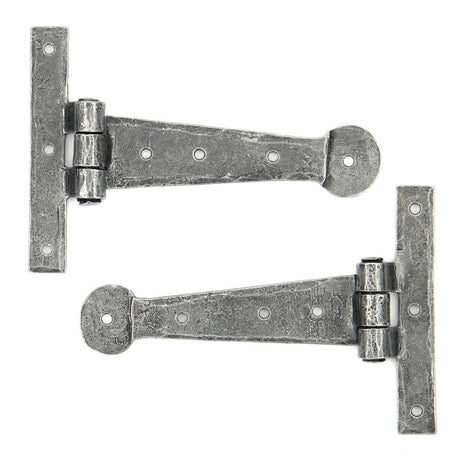 From The Anvil - Pewter 6" Penny End T Hinge (pair) | Sku. 33788 | Trade Door Handles.