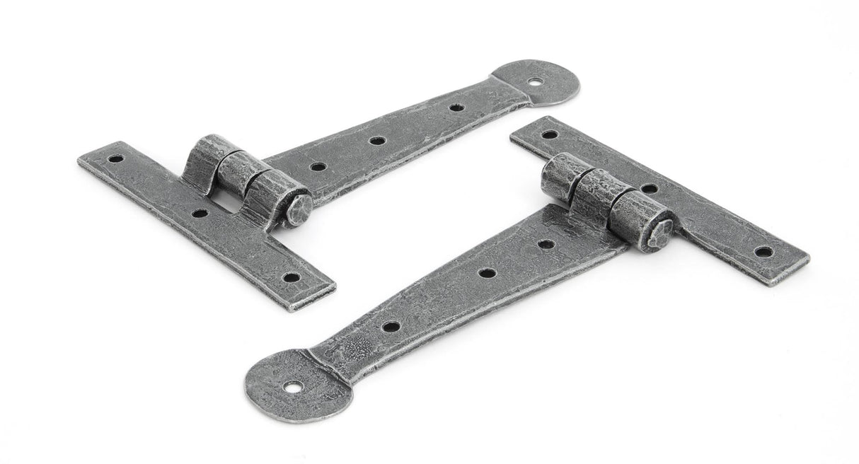 From The Anvil - Pewter 6" Penny End T Hinge (pair) | Sku. 33788 | Trade Door Handles.