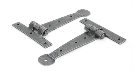 From The Anvil - Pewter 6" Penny End T Hinge (pair) | Sku. 33788 | Trade Door Handles.
