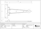 From The Anvil - Pewter 9" Arrow Head T Hinge (pair) | Sku. 33790 | Trade Door Handles.