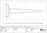 From The Anvil - Pewter 15" Arrow Head T Hinge (pair) | Sku. 33791 | Trade Door Handles.