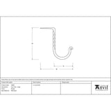 From The Anvil - Pewter Cup Hook - Large | Sku. 33800 | Trade Door Handles.