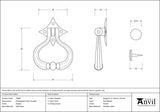 From The Anvil - Pewter Shakespeare Door Knocker | Sku. 33805 | Trade Door Handles.