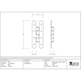 From The Anvil - Black 4" H Hinge (pair) | Sku. 33810 | Trade Door Handles.