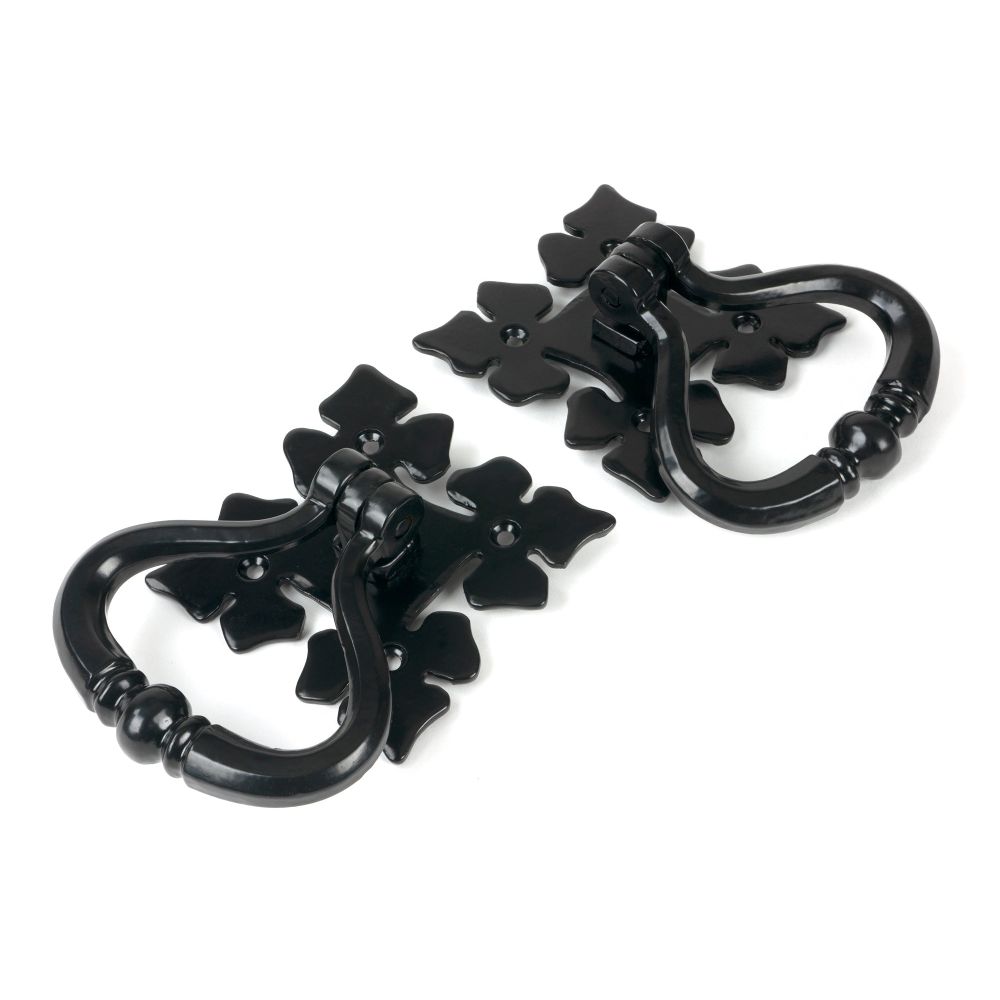 From The Anvil - Black Shakespeare Ring Turn Set | Sku. 33820 | Trade Door Handles.