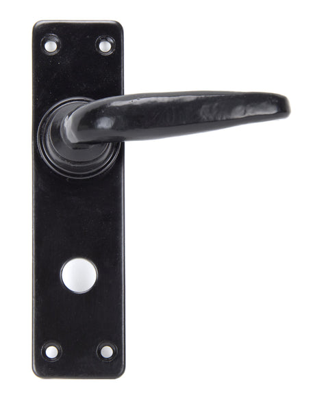 From The Anvil - Black Smooth Lever Bathroom Set | Sku. 33822 | Trade Door Handles.