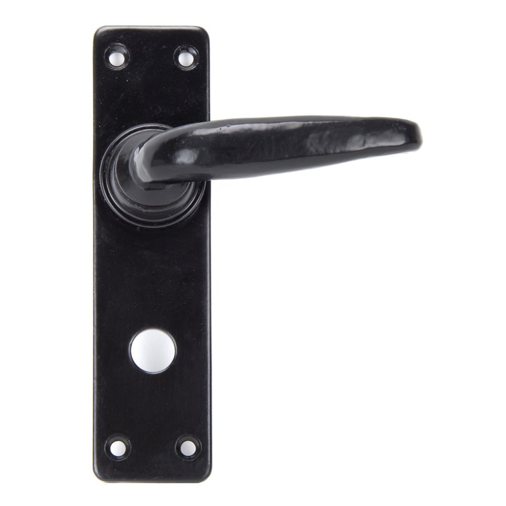 From The Anvil - Black Smooth Lever Bathroom Set | Sku. 33822 | Trade Door Handles.